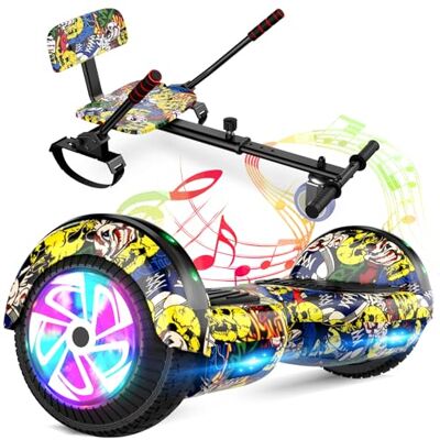 SISIGAD Hoverboard mit Sitzbefestigung Combo, 6,5-Zoll-Selbst Balancing Hover Boards mit Bluetooth-Lautsprecher und LED-Lichter für Kinder Mädchen Jungen (einschließlich Go-Kart) SISIGAD Hoverboard mit Sitzbefestigung Combo, 6,5-Zoll-Selbst Balancing Hover Boards mit Bluetooth-Lautsprecher und LED-Lichter für Kinder Mädchen Jungen (einschließlich Go-Kart)