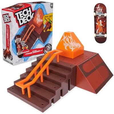 Tech Deck X-Connect-Rampenset Pyramid Shredder 2.0, Rampenset mit authentischem Finger-Skateboard der Marke Toy Machine und Zubehör, Rampe beliebig umbaubar, ab 6 Jahren Tech Deck X-Connect-Rampenset Pyramid Shredder 2.0, Rampenset mit authentischem Finger-Skateboard der Marke Toy Machine und Zubehör, Rampe beliebig umbaubar, ab 6 Jahren