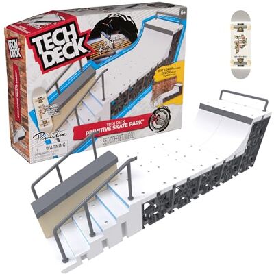 Tech Deck Primitive Skate Park, Finger-Skateboard-Rampe mit authentischem Fingerboard, Signature-Set des Skateboard-Profis Paul Rodriguez, X-Connect-Stecksystem, umfangreiches Zubehör, ab 6 Jahren Tech Deck Primitive Skate Park, Finger-Skateboard-Rampe mit authentischem Fingerboard, Signature-Set des Skateboard-Profis Paul Rodriguez, X-Connect-Stecksystem, umfangreiches Zubehör, ab 6 Jahren