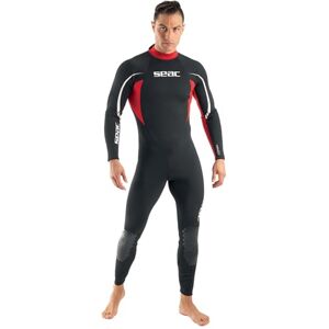 SEAC Relax Long Man, 2.2 mm komfortabler, hochelastischer Neopren Nasstauchanzug Männer Damen zum Sporttauchen, Schnorcheln und Schwimmen, M, schwarz/rot SEAC Relax Long Man, 2.2 mm komfortabler, hochelastischer Neopren Nasstauchanzug Männer Damen zum Sporttauchen, Schnorcheln und Schwimmen, M, schwarz/rot