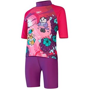 Speedo Mädchen Sonnenschutz Oberteil & Shorts zum Schwimmen Lernen Mädchen Urlaubsbekleidung UV-Schutz Schwimmbekleidung, Magic Sangria/Cherry Pink/Sweet Trao, 6-9M Speedo Mädchen Sonnenschutz Oberteil & Shorts zum Schwimmen Lernen Mädchen Urlaubsbekleidung UV-Schutz Schwimmbekleidung, Magic Sangria/Cherry Pink/Sweet Trao, 6-9M