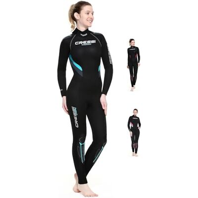 CRESSI Castoro Lady MONOPIECE Wetsuit Black/Aquamarine 5mm XL/5 CRESSI Castoro Lady MONOPIECE Wetsuit Black/Aquamarine 5mm XL/5