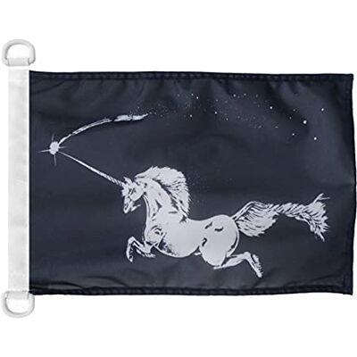AZ FLAG Bootsflagge Schwarzes Einhorn 45x30 cm Kunststoffringe Für außen und Boote unicorn Bootsflagge wetterfest mit doppelten Nähten und verstärkten Kanten Mesh-Polyester AZ FLAG Bootsflagge Schwarzes Einhorn 45x30 cm Kunststoffringe Für außen und Boote unicorn Bootsflagge wetterfest mit doppelten Nähten und verstärkten Kanten Mesh-Polyester