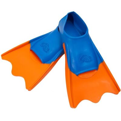 Flipper SwimSafe 1112 Ducki Fins Schwimmflossen für Kinder in Blau/Orange, Größe 24 26, Enten-Füße aus Naturkautschuk, als Schwimmhilfe für unbeschwerten Schwimm- und Badespaß Flipper SwimSafe 1112 Ducki Fins Schwimmflossen für Kinder in Blau/Orange, Größe 24 26, Enten-Füße aus Naturkautschuk, als Schwimmhilfe für unbeschwerten Schwimm- und Badespaß