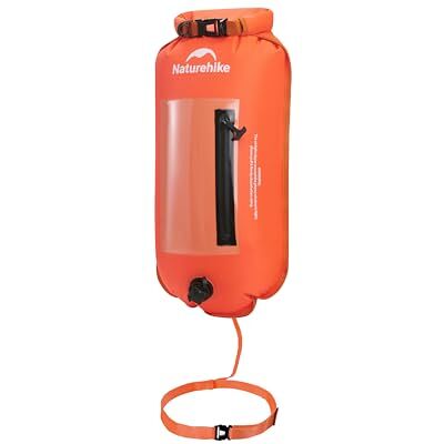 Naturehike 18L Schwimmboje Zwei Airbags Swim Boje Trockensack wasserdichte Strandtasche mit Verstellbarer Hüftgurt für Schwimmer Küstenstrand – NEU mit Wasserdichtem Handyfach & in Orange Naturehike 18L Schwimmboje Zwei Airbags Swim Boje Trockensack wasserdichte Strandtasche mit Verstellbarer Hüftgurt für Schwimmer Küstenstrand – NEU mit Wasserdichtem Handyfach & in Orange