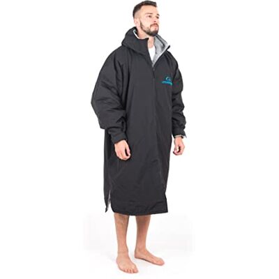 Lifeventure Langarm-Wickelmantel Winddicht, wasserdicht, geruchshemmend behandelt, mit Fleece gefütterter Poncho-Mantel zum Schwimmen, Surfen, Camping Lifeventure Langarm-Wickelmantel Winddicht, wasserdicht, geruchshemmend behandelt, mit Fleece gefütterter Poncho-Mantel zum Schwimmen, Surfen, Camping