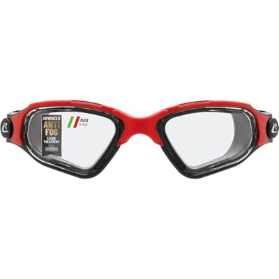 CRESSI Clear Eyes Schwimmbrille Klarglas, Antibeschlag, Schwarz/Rot Klar CRESSI Clear Eyes Schwimmbrille Klarglas, Antibeschlag, Schwarz/Rot Klar