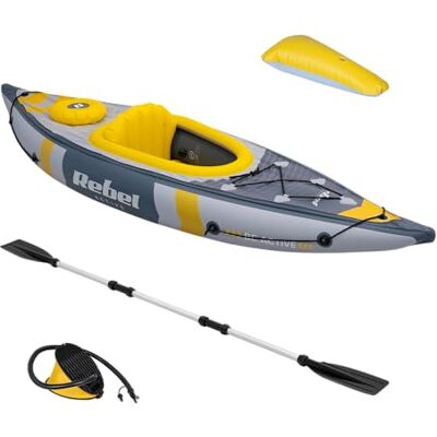 Rebel Electro Kajak Aufgeblasen Touristen Ponton 282x90 Paddel Pumpe Sitz RBA-4515 Rebel Electro Kajak Aufgeblasen Touristen Ponton 282x90 Paddel Pumpe Sitz RBA-4515