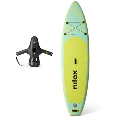 Nilox Set aufblasbares Stand-Up-Paddle-Board mit elektrischem Wasserscooter, Komplettset mit Rucksack, Paddel, Pumpe, Leash und 3 Finnen, Geschwindigkeit bis 5 km/h, Board 335 x 84 x 15 cm Nilox Set aufblasbares Stand-Up-Paddle-Board mit elektrischem Wasserscooter, Komplettset mit Rucksack, Paddel, Pumpe, Leash und 3 Finnen, Geschwindigkeit bis 5 km/h, Board 335 x 84 x 15 cm