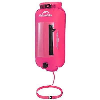 Naturehike 18L Schwimmboje Zwei Airbags Swim Boje Trockensack wasserdichte Strandtasche mit Verstellbarer Hüftgurt für Schwimmer Küstenstrand – NEU mit Wasserdichtem Handyfach & in Rosa Naturehike 18L Schwimmboje Zwei Airbags Swim Boje Trockensack wasserdichte Strandtasche mit Verstellbarer Hüftgurt für Schwimmer Küstenstrand – NEU mit Wasserdichtem Handyfach & in Rosa