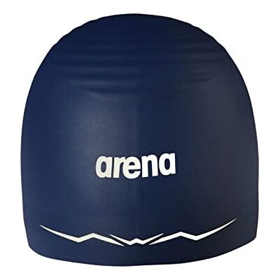 ARENA Aquaforce Schwimmkappe aus Silikon, für Damen und Herren, hydrodynamische Leistung, für Wettkampf, intensives Schwimmen, Marineblau, Größe L ARENA Aquaforce Schwimmkappe aus Silikon, für Damen und Herren, hydrodynamische Leistung, für Wettkampf, intensives Schwimmen, Marineblau, Größe L