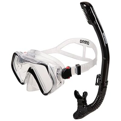 ARENA Set Panorama-Maske und Schnorchel für Erwachsene, Schnorchelmaske Unisex, Panorama-Maske mit Weitem Sichtfeld, Schnorchelset mit Anti-Infiltrations-Technologie, Hypoallergenes Silikon ARENA Set Panorama-Maske und Schnorchel für Erwachsene, Schnorchelmaske Unisex, Panorama-Maske mit Weitem Sichtfeld, Schnorchelset mit Anti-Infiltrations-Technologie, Hypoallergenes Silikon