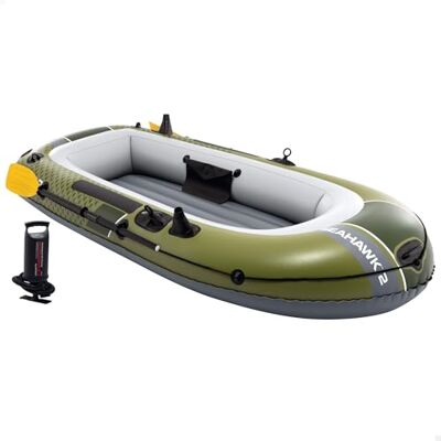 Intex Seahawk 2" Schlauchboot aufblasbar für 2 Personen bis 240 kg Kunststoff-Paddel, Angelrutenhalter, Handpumpe (236 x 114 x 41cm) Super-Strong-Vinyl, 3 Luftkammern, I-Beam-Boden (66332NP) Intex Seahawk 2" Schlauchboot aufblasbar für 2 Personen bis 240 kg Kunststoff-Paddel, Angelrutenhalter, Handpumpe (236 x 114 x 41cm) Super-Strong-Vinyl, 3 Luftkammern, I-Beam-Boden (66332NP)