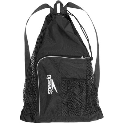 Speedo Erwachsene Unisex Ventilator Deluxe Mesh Bag Sportausrüstung Taschen, Schwarz, 1Sz Speedo Erwachsene Unisex Ventilator Deluxe Mesh Bag Sportausrüstung Taschen, Schwarz, 1Sz