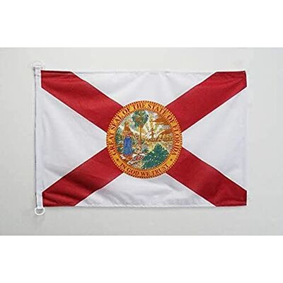 AZ FLAG Bootsflagge Florida 45x30 cm Mesh-Polyester Kunststoffringe Für außen und Boote Bundesstaat Florida Bootsflagge wetterfest mit doppelten Nähten und verstärkten Kanten AZ FLAG Bootsflagge Florida 45x30 cm Mesh-Polyester Kunststoffringe Für außen und Boote Bundesstaat Florida Bootsflagge wetterfest mit doppelten Nähten und verstärkten Kanten