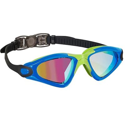 Beco Schwimmbrille CALAIS MIRROR Schwimmbrille Antibeschlag- und UV-Schutzspiegel Unisex Taucherbrille Erwachsene Sport Taucherbrille in Blau-Grün Beco Schwimmbrille CALAIS MIRROR Schwimmbrille Antibeschlag- und UV-Schutzspiegel Unisex Taucherbrille Erwachsene Sport Taucherbrille in Blau-Grün