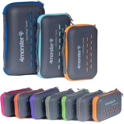 4Monster Camping-Handtücher, super saugfähig, schnell trocknend, Mikrofaser-Reisehandtuch, schnell trocknend, ultraweich, kompakt, für Schwimmen, Strand, Wandern, Yoga, Reisen, Sport, Rucksack (119,4 4Monster Camping-Handtücher, super saugfähig, schnell trocknend, Mikrofaser-Reisehandtuch, schnell trocknend, ultraweich, kompakt, für Schwimmen, Strand, Wandern, Yoga, Reisen, Sport, Rucksack (119,4