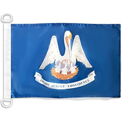 AZ FLAG Bootsflagge Louisiana 45x30 cm Mesh-Polyester Kunststoffringe Für außen und Boote Bundesstaat Louisiana Bootsflagge wetterfest mit doppelten Nähten und verstärkten Kanten AZ FLAG Bootsflagge Louisiana 45x30 cm Mesh-Polyester Kunststoffringe Für außen und Boote Bundesstaat Louisiana Bootsflagge wetterfest mit doppelten Nähten und verstärkten Kanten