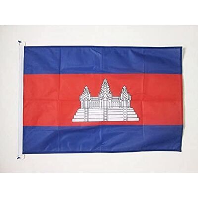 AZ FLAG Bootsflagge Kambodscha 45x30 cm Mesh-Polyester Kunststoffringe Für außen und Boote Kambodschanische Bootsflagge កម្ពុជា wetterfest mit doppelten Nähten und verstärkten Kanten AZ FLAG Bootsflagge Kambodscha 45x30 cm Mesh-Polyester Kunststoffringe Für außen und Boote Kambodschanische Bootsflagge កម្ពុជា wetterfest mit doppelten Nähten und verstärkten Kanten