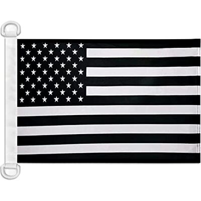 AZ FLAG Bootsflagge USA Schwarz und weiß 45x30 cm Kunststoffringe Für außen und Boote Vereinigten Staaten von Amerika Bootsflagge Black and White USA Mesh-Polyester AZ FLAG Bootsflagge USA Schwarz und weiß 45x30 cm Kunststoffringe Für außen und Boote Vereinigten Staaten von Amerika Bootsflagge Black and White USA Mesh-Polyester