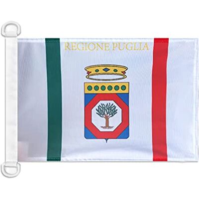 AZ FLAG Bootsflagge Apulien 45x30 cm Mesh-Polyester Kunststoffringe Für außen und Boote Italienische Bootsflagge Puglia wetterfest mit doppelten Nähten und verstärkten Kanten AZ FLAG Bootsflagge Apulien 45x30 cm Mesh-Polyester Kunststoffringe Für außen und Boote Italienische Bootsflagge Puglia wetterfest mit doppelten Nähten und verstärkten Kanten