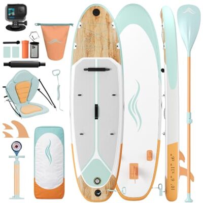 JUMMICO SUP Board Set Aufblasbar, Stand Up Paddling Board mit 2-in-1-Sup Paddel und Sitz. Geeignet zum Sitzen, Liegen. Standup Paddle Boards mit Kamerahalterung und Zubehörset, für Bequeme Nutzung. JUMMICO SUP Board Set Aufblasbar, Stand Up Paddling Board mit 2-in-1-Sup Paddel und Sitz. Geeignet zum Sitzen, Liegen. Standup Paddle Boards mit Kamerahalterung und Zubehörset, für Bequeme Nutzung.