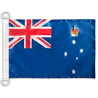 AZ FLAG Bootsflagge Victoria 45x30 cm Mesh-Polyester Kunststoffringe Für außen und Boote Australische Bootsflagge wetterfest mit doppelten Nähten und verstärkten Kanten AZ FLAG Bootsflagge Victoria 45x30 cm Mesh-Polyester Kunststoffringe Für außen und Boote Australische Bootsflagge wetterfest mit doppelten Nähten und verstärkten Kanten