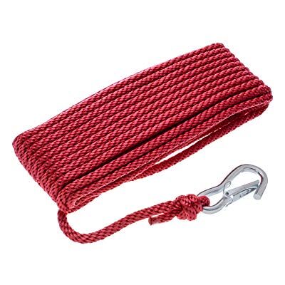attwood Solide geflochtene Mulitfiliment-Propropylen-Ankerleine (MFP) 11736, 0,9 cm Durchmesser x 15,7 m lang, Rot attwood Solide geflochtene Mulitfiliment-Propropylen-Ankerleine (MFP) 11736, 0,9 cm Durchmesser x 15,7 m lang, Rot