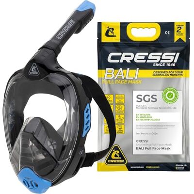 CRESSI Bali Vollgesichtsmaske, Schnorchelmaske Erwachsene, L-XL CRESSI Bali Vollgesichtsmaske, Schnorchelmaske Erwachsene, L-XL