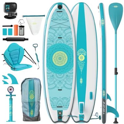 JUMMICO SUP Board Set Aufblasbar, Stand Up Paddling Board mit 2-in-1-Sup Paddel und Sitz. Geeignet zum Sitzen, Liegen. Standup Paddle Boards mit Kamerahalterung und Zubehörset, für Bequeme Nutzung. JUMMICO SUP Board Set Aufblasbar, Stand Up Paddling Board mit 2-in-1-Sup Paddel und Sitz. Geeignet zum Sitzen, Liegen. Standup Paddle Boards mit Kamerahalterung und Zubehörset, für Bequeme Nutzung.