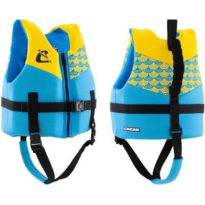 CRESSI Froggy Neoprene Swim Vest Schwimmweste für Kinder Ausgestattet mit Zwei Griffen – Schwimmwesten als Schwimmhilfe & für das Gleichgewicht im Wasser- Hellblau/Gelb S: 2/3 Jahre CRESSI Froggy Neoprene Swim Vest Schwimmweste für Kinder Ausgestattet mit Zwei Griffen – Schwimmwesten als Schwimmhilfe & für das Gleichgewicht im Wasser- Hellblau/Gelb S: 2/3 Jahre