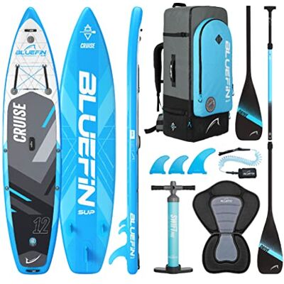 Bluefin SUP Bluefin Cruise 12 Aufpumpbares SUP-Board für Erwachsene Tragbar & Reisesicher Paddleboard-Paket mit Zubehör Bluefin SUP Bluefin Cruise 12 Aufpumpbares SUP-Board für Erwachsene Tragbar & Reisesicher Paddleboard-Paket mit Zubehör