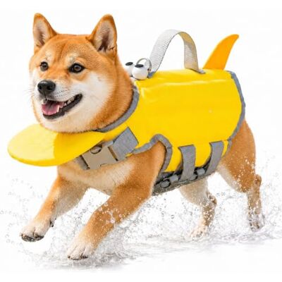 Pealeaf Hundeschwimmweste mit Griff, Schwimmweste Hund mit Kopfstütze und Reflektoren, Verstellbare Rettungsweste für Kleine und Mittlere Hunde, Sicherheitsweste für Schwimmen Strand See (A,XL) Pealeaf Hundeschwimmweste mit Griff, Schwimmweste Hund mit Kopfstütze und Reflektoren, Verstellbare Rettungsweste für Kleine und Mittlere Hunde, Sicherheitsweste für Schwimmen Strand See (A,XL)