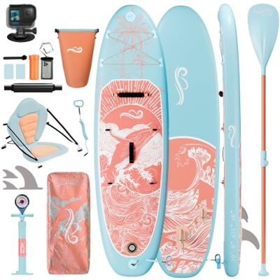 JUMMICO SUP Board Set Aufblasbar, Stand Up Paddling Board mit 2-in-1-Sup Paddel und Sitz. Geeignet zum Sitzen, Liegen. Standup Paddle Boards mit Kamerahalterung und Zubehörset, für Bequeme Nutzung. JUMMICO SUP Board Set Aufblasbar, Stand Up Paddling Board mit 2-in-1-Sup Paddel und Sitz. Geeignet zum Sitzen, Liegen. Standup Paddle Boards mit Kamerahalterung und Zubehörset, für Bequeme Nutzung.