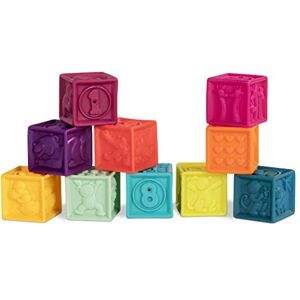 B. Toys von Battat Eins Zwei Quetsch Baby Bausteine - Bauklötze für Kleinkinder - Pädagogisches Spielzeug 6 Monate+ B. Toys von Battat Eins Zwei Quetsch Baby Bausteine - Bauklötze für Kleinkinder - Pädagogisches Spielzeug 6 Monate+