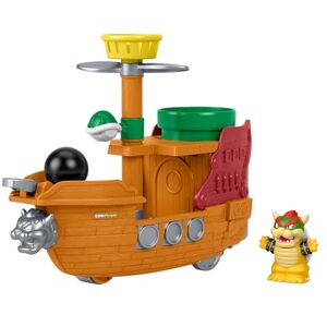 Fisher Price Little People Kleinkindspielzeug My Mario Bowser-Luftschiff-Spielset mit Figur für Rollenspiele für Kindergartenkinder ab 18 Monaten, JHG62 Fisher Price Little People Kleinkindspielzeug My Mario Bowser-Luftschiff-Spielset mit Figur für Rollenspiele für Kindergartenkinder ab 18 Monaten, JHG62