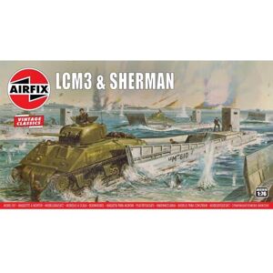 Airfix LCM3 & Sherman Landungsboot und Sherman-Panzer, Modellbausatz Airfix LCM3 & Sherman Landungsboot und Sherman-Panzer, Modellbausatz