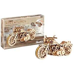 Revell Tiny Adventures Cruiser VTwin I Authentisches Motorradmodell I Rückzugsmechanismus für dynamische Bewegung I Gummibandmotor für Vorwärts und Rückwärtsfahrt I Modell aus Holz Revell Tiny Adventures Cruiser VTwin I Authentisches Motorradmodell I Rückzugsmechanismus für dynamische Bewegung I Gummibandmotor für Vorwärts und Rückwärtsfahrt I Modell aus Holz