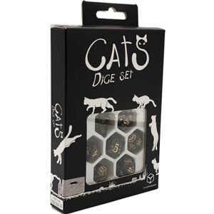 Q Workshop Q-Workshop QWOCAT06 Cats Dice Set: Pixel (7), Nicht Zutreffend, Flaschengrün, Gold Q Workshop Q-Workshop QWOCAT06 Cats Dice Set: Pixel (7), Nicht Zutreffend, Flaschengrün, Gold
