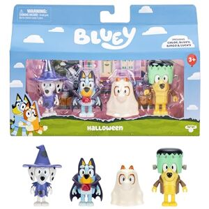 BlueY 4er-Figurenpackung Halloween; bewegliche Figuren (6,3 cm), Bingo, Chloe und Lucky in Halloween-Kostümen; mit Zubehörteilen; Nachspielen der besten Momente aus der Animationsserie BlueY 4er-Figurenpackung Halloween; bewegliche Figuren (6,3 cm), Bingo, Chloe und Lucky in Halloween-Kostümen; mit Zubehörteilen; Nachspielen der besten Momente aus der Animationsserie