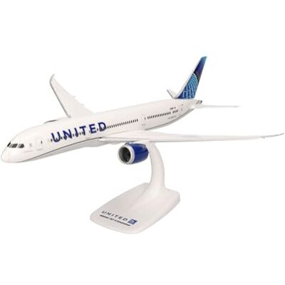 Herpa SnapFit United Airlines Boeing 787-9 Dreamliner Modellflugzeug 1:200, ohne Kleben, detailgetreues Steckmodell aus Kunststoff inkl. Standfuß, Flugzeug Modell ab 14+, Designed in Germany Herpa SnapFit United Airlines Boeing 787-9 Dreamliner Modellflugzeug 1:200, ohne Kleben, detailgetreues Steckmodell aus Kunststoff inkl. Standfuß, Flugzeug Modell ab 14+, Designed in Germany