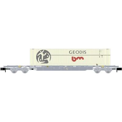 ARNOLD HN6649 F-NOVA 4-achsiger 60-Containerwagen SGSS grau mit grauem 45-Container GEODIS Ep VI Rolling Stock Waggons ARNOLD HN6649 F-NOVA 4-achsiger 60-Containerwagen SGSS grau mit grauem 45-Container GEODIS Ep VI Rolling Stock Waggons