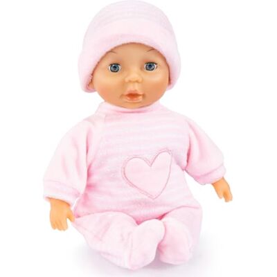 Bayer 92802AT My First Baby 28cm, Babypuppe, Weichkörperpuppe mit Schlafaugen, sehr handlich, niedliches Outfit, rosa Bayer 92802AT My First Baby 28cm, Babypuppe, Weichkörperpuppe mit Schlafaugen, sehr handlich, niedliches Outfit, rosa