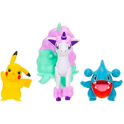 Pokémon PKW4097 Battle Figure 3er-Pack – inklusive 5 cm Pikachu & Kaumalat und 7,5 cm Galar-Ponita Pokémon PKW4097 Battle Figure 3er-Pack – inklusive 5 cm Pikachu & Kaumalat und 7,5 cm Galar-Ponita