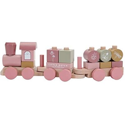 Little Dutch Holz-Eisenbahn Zug mit Steck-Formen (Wild Flowers rosa) Little Dutch Holz-Eisenbahn Zug mit Steck-Formen (Wild Flowers rosa)