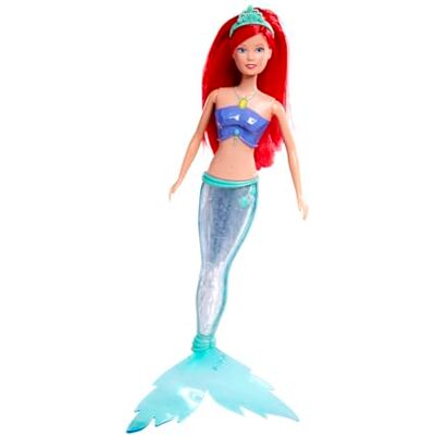 Simba 105733656 Steffi Love Puppe Sparkle Mermaid (39 cm) glitzernde Meerjungfrau mit leuchtendem Regenbogen-Farbwechsel, Wasser-taugliches Spielzeug für Kinder ab 3 Jahre Simba 105733656 Steffi Love Puppe Sparkle Mermaid (39 cm) glitzernde Meerjungfrau mit leuchtendem Regenbogen-Farbwechsel, Wasser-taugliches Spielzeug für Kinder ab 3 Jahre