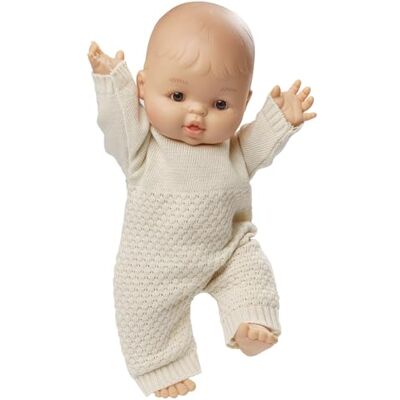 Heless 54034 Mädchen-Babypuppe Gordi von Paola Reina, mit einem Bio-Strickstrampler in Beige, Puppe in der Größe ca. 34 cm Heless 54034 Mädchen-Babypuppe Gordi von Paola Reina, mit einem Bio-Strickstrampler in Beige, Puppe in der Größe ca. 34 cm