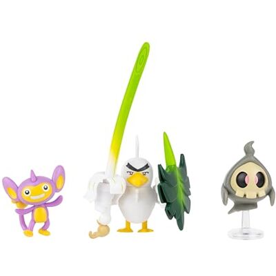 Pokémon PKW4093 Battle Figure Set Zwirrlicht, Griffel, Lauchzelot, offizielles Figuren Set Pokémon PKW4093 Battle Figure Set Zwirrlicht, Griffel, Lauchzelot, offizielles Figuren Set