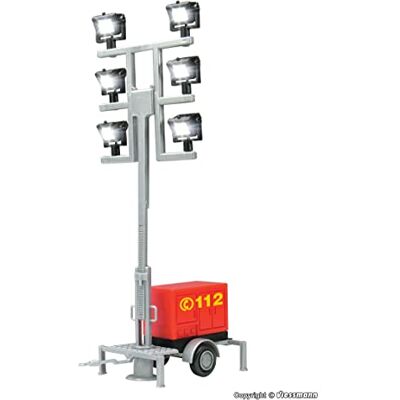 Viessmann 1344 "H0 Leuchtgiraffe Feuerwehr auf Anhänger Fahrzeug, weiß Viessmann 1344 "H0 Leuchtgiraffe Feuerwehr auf Anhänger Fahrzeug, weiß