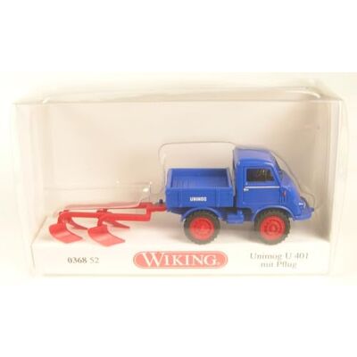 Wiking MB Unimog U 401 mit Pflug LKW-Modell 1:87#036852 Wiking MB Unimog U 401 mit Pflug LKW-Modell 1:87#036852